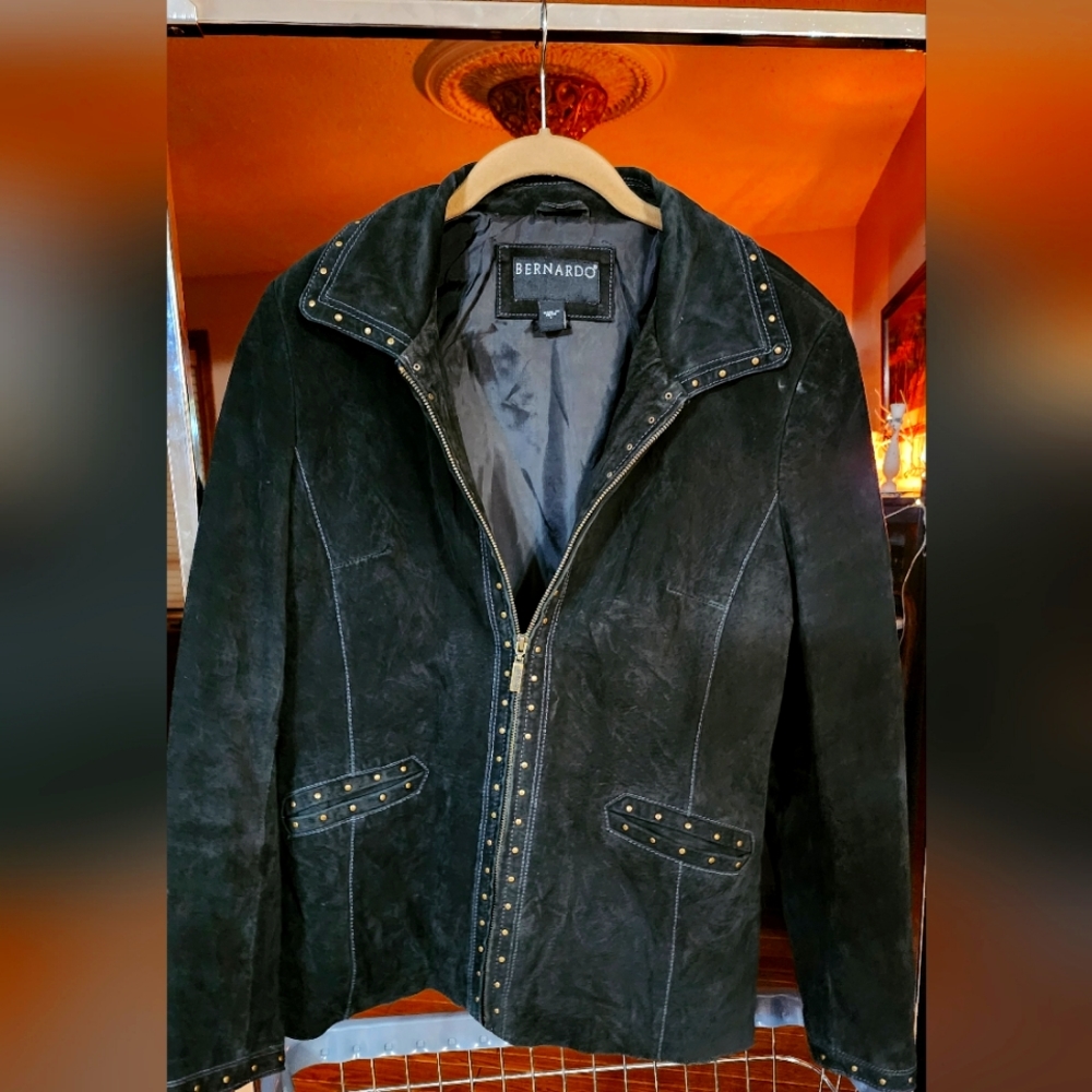 Y2K VINTAGE BERNARDO Suede jacket LARGE